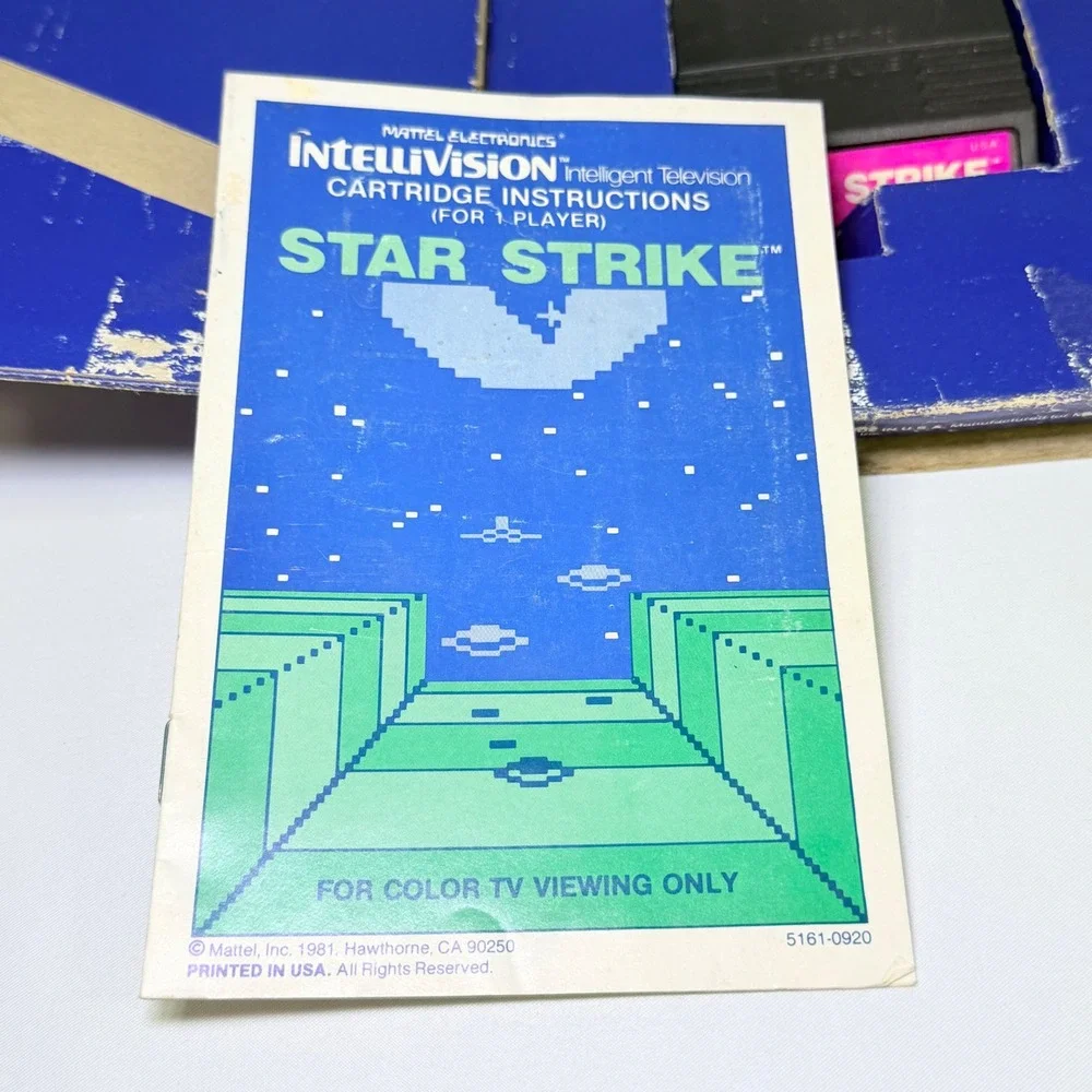 Star Strike Mattel Intellivision 1981 Vintage Video Game Boxed with‎ Manual 5161